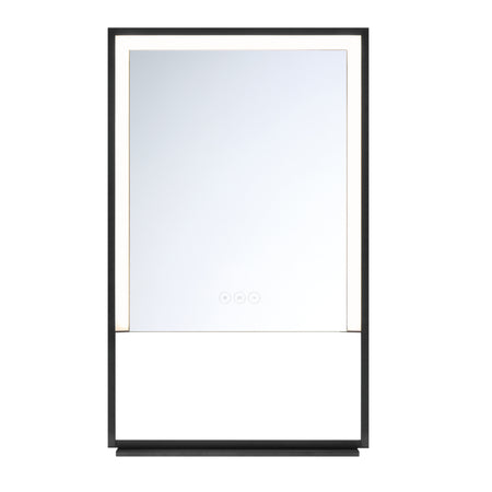 Eurofase Sayora LED Mirror, Matte Black, front view