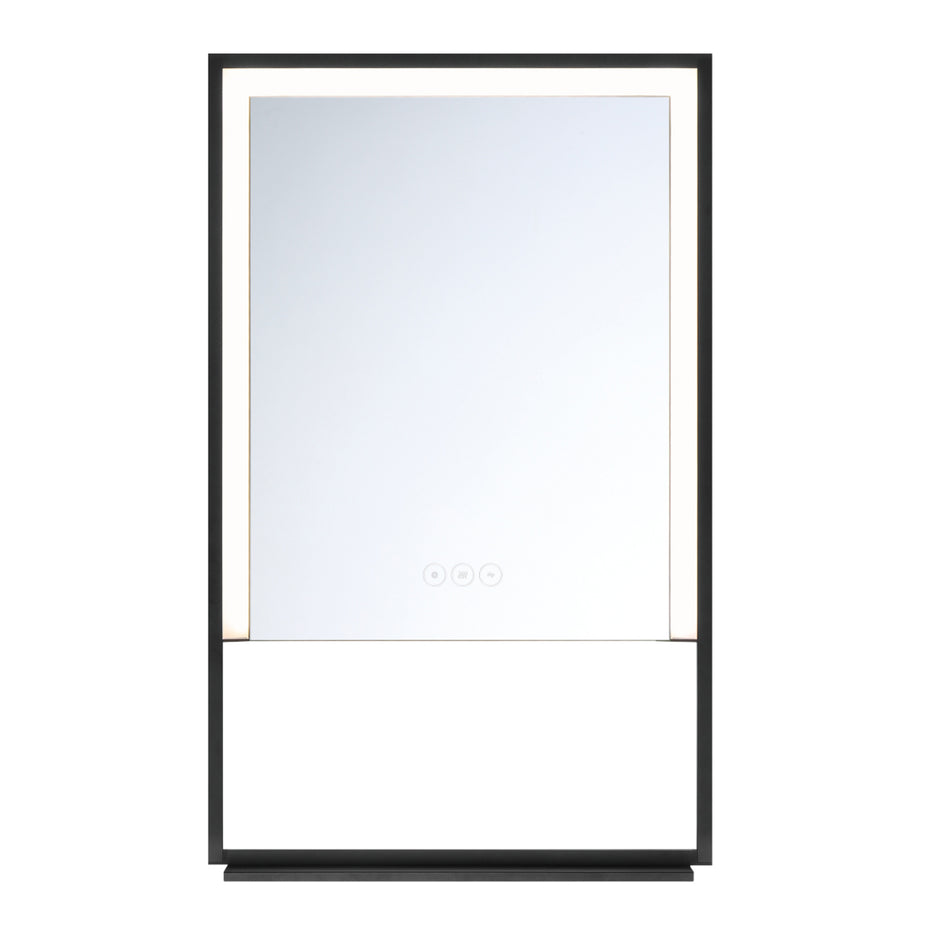Eurofase Sayora LED Mirror, Matte Black, front view