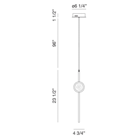 Barletta pendant dimension drawing