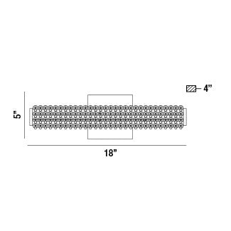 Sassi vanity light dimension drawing