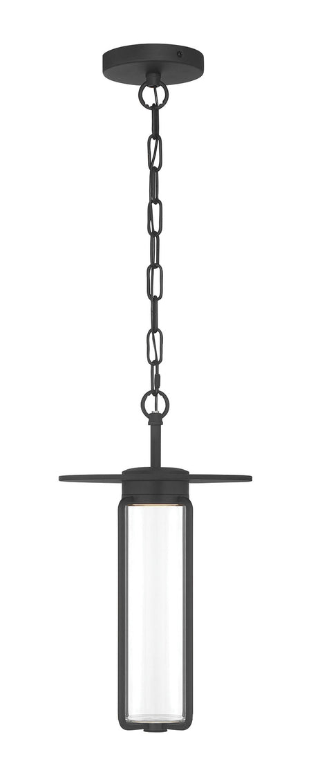 Eurofase Florin LED Outdoor Wall Light, Sand Black with Glass, front view