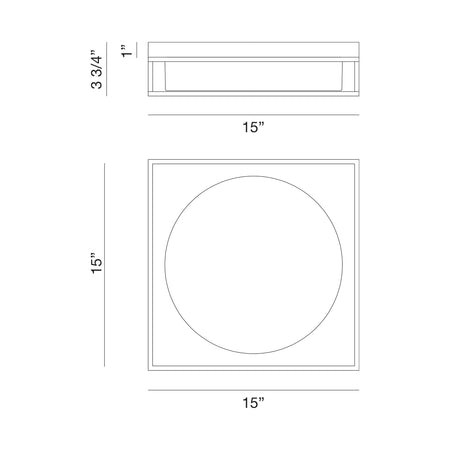 Rover flush mount dimension drawing