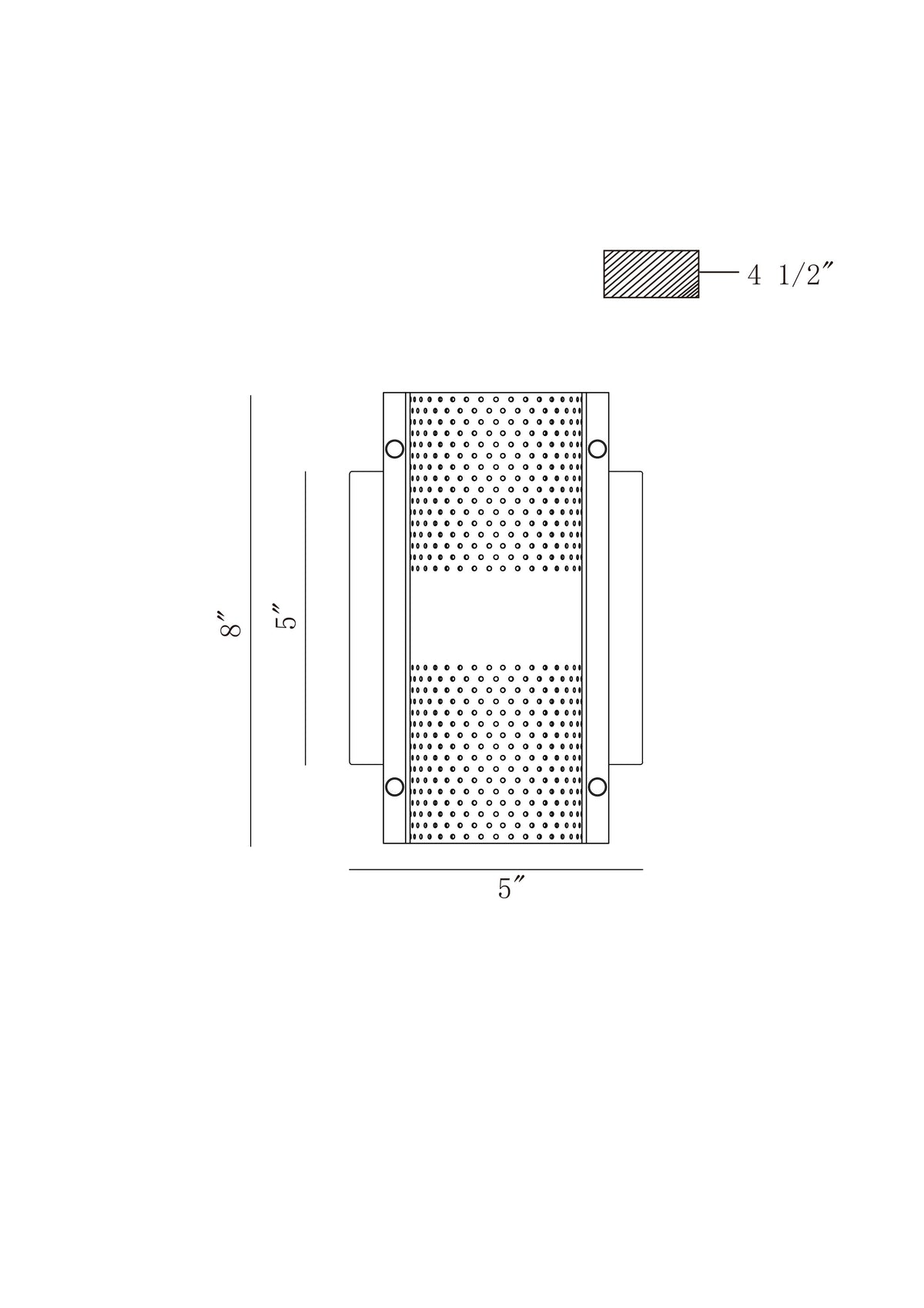Westcliffe outdoor light dimension drawing
