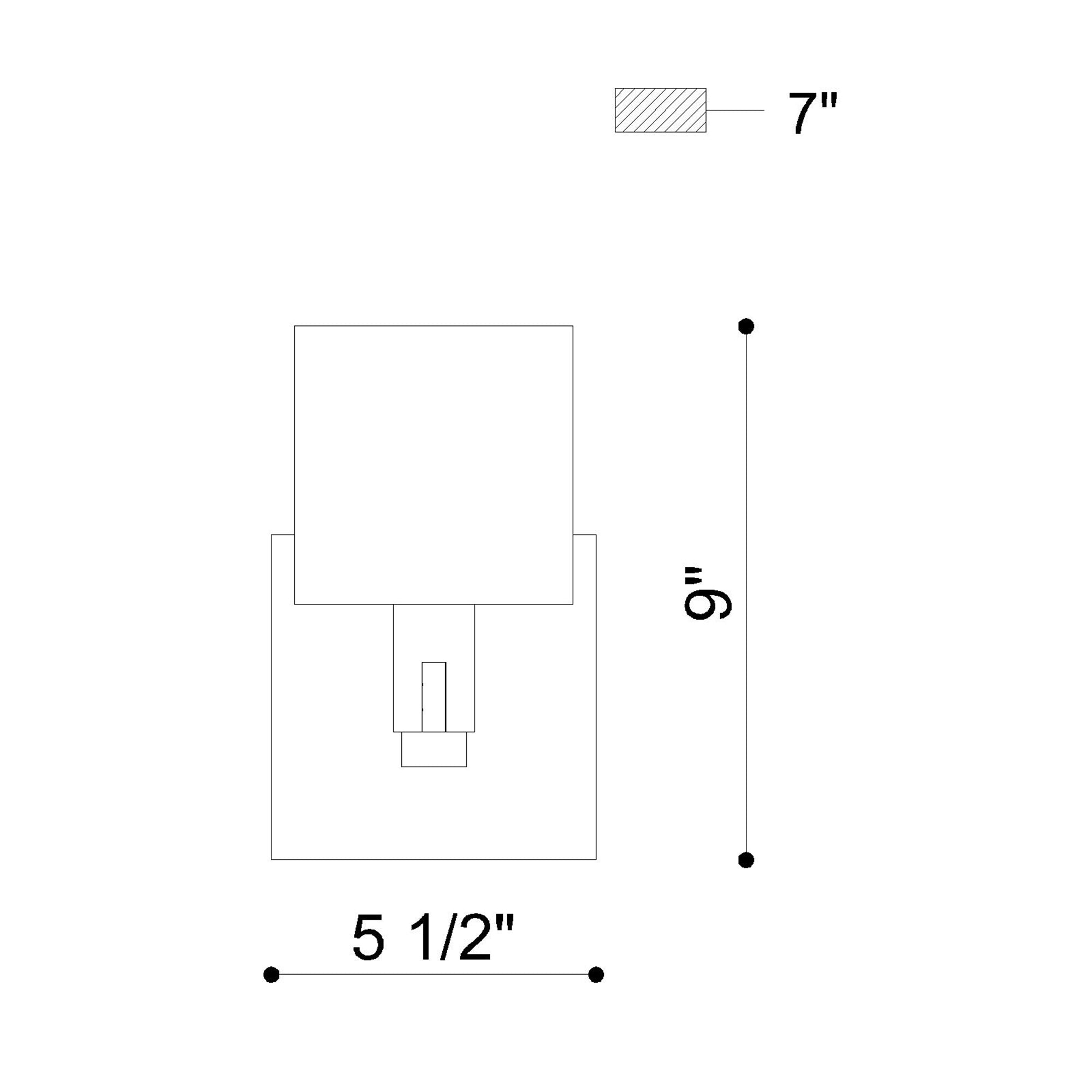 Decato wall sconce dimension drawing