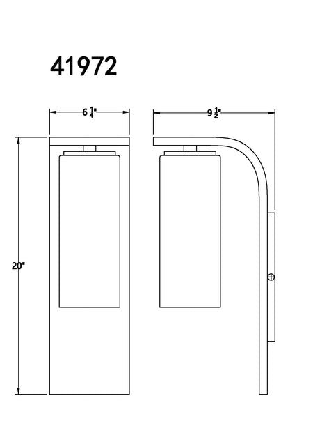 Colonne outdoor light dimension drawing