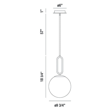 Prospect pendant dimension drawing