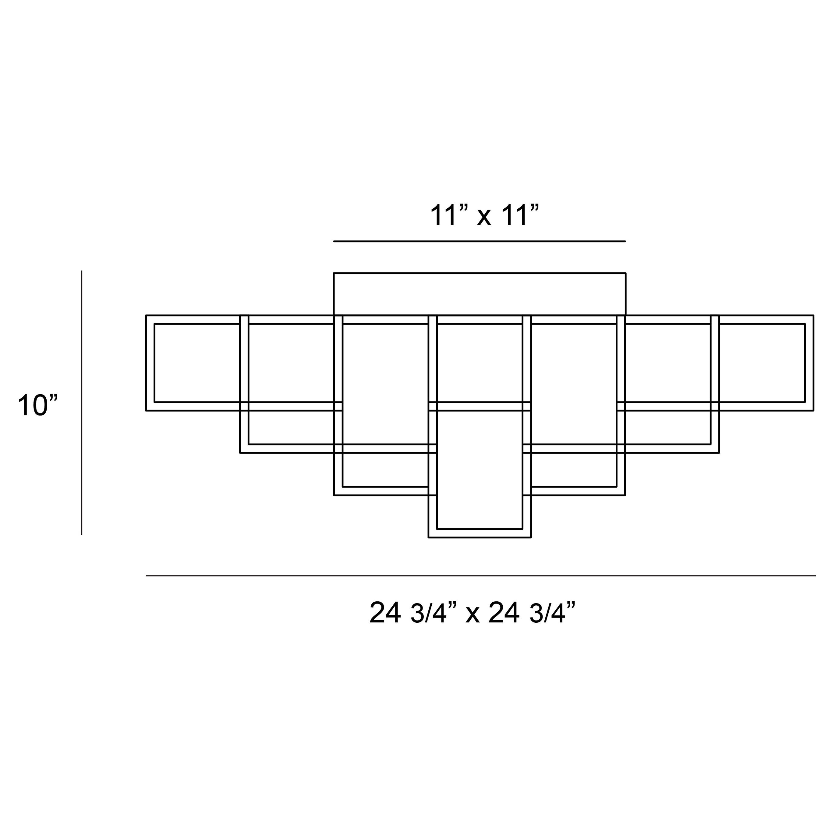 Ferro flush mount dimension drawing