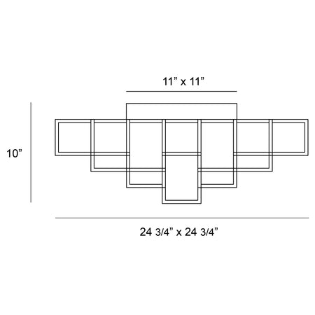 Ferro flush mount dimension drawing