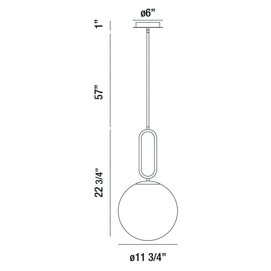 Prospect pendant dimension drawing