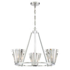 Eurofase Ricca 28.5" 3-Light Chandelier, Chrome with Clear Glass