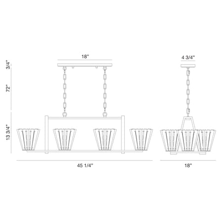 Ricca chandelier dimension drawing