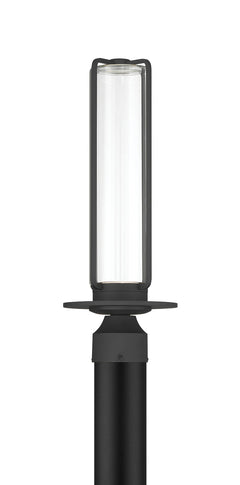 Eurofase Florin LED Outdoor Wall Light, Sand Black with Glass, front view