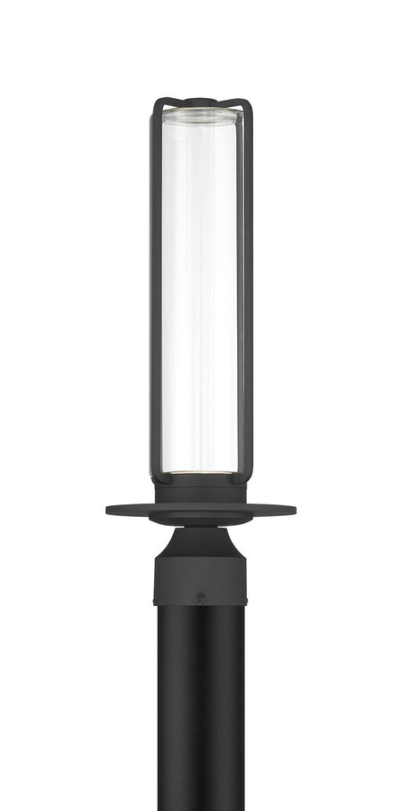 Eurofase Florin LED Outdoor Wall Light, Sand Black with Glass, front view