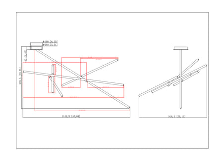 Crossroads flush mount dimension drawing