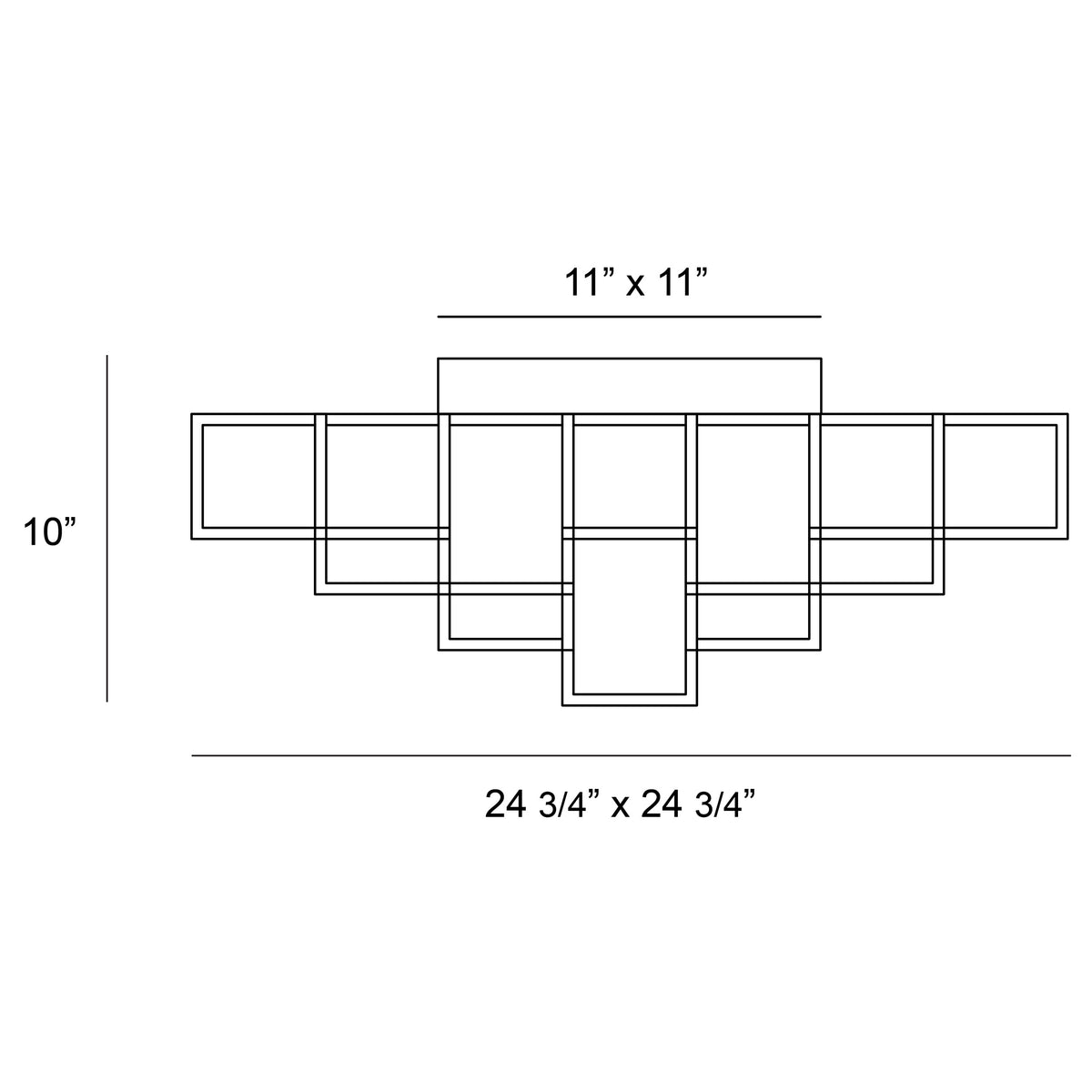 Ferro flush mount dimension drawing