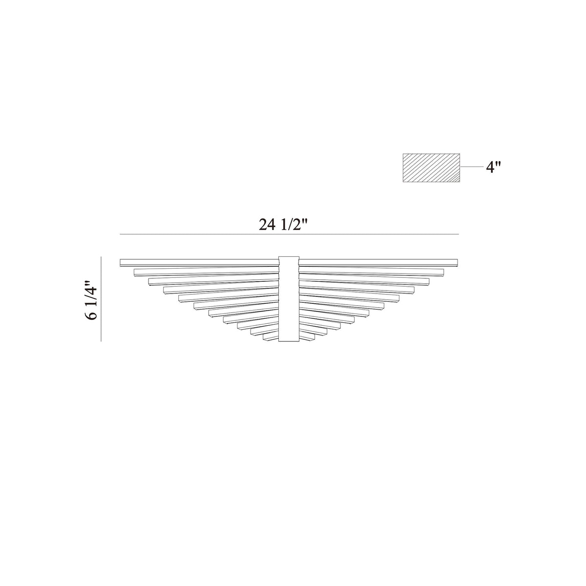 Seraph wall sconce dimension drawing