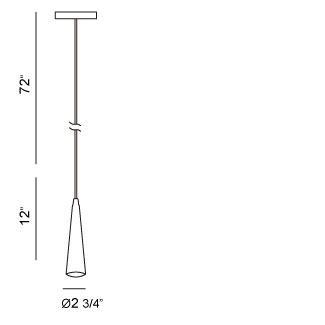 Sliver pendant dimension drawing