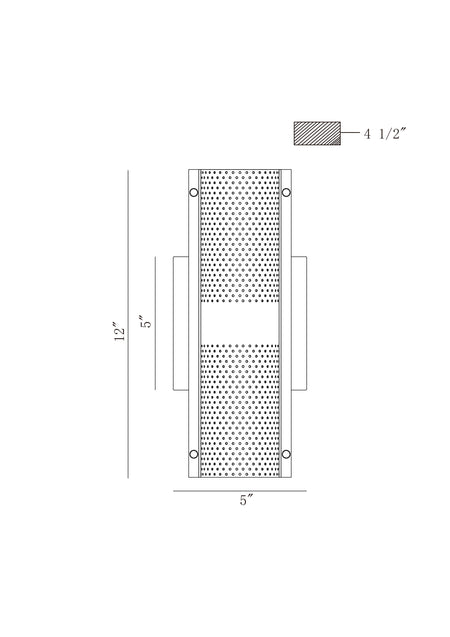 Westcliffe outdoor light dimension drawing