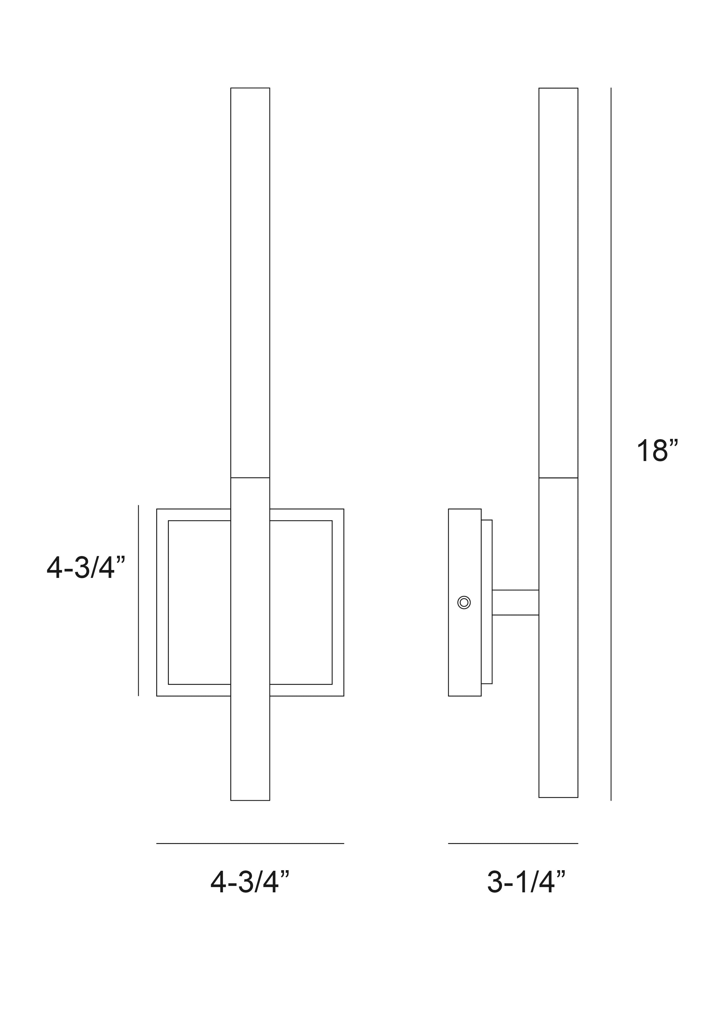 Benicio wall sconce dimension drawing