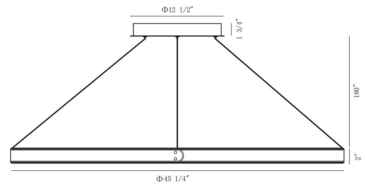 Verdura chandelier dimension drawing