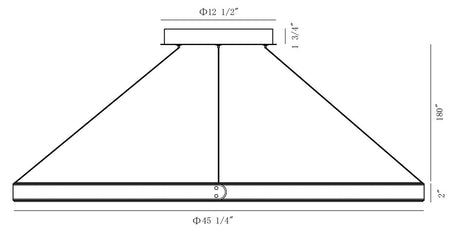Verdura chandelier dimension drawing