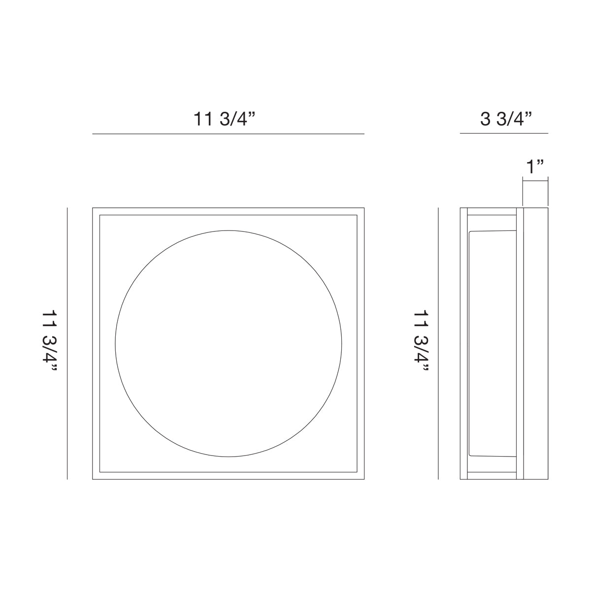 Rover flush mount dimension drawing
