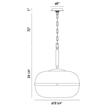 Nottingham pendant dimension drawing