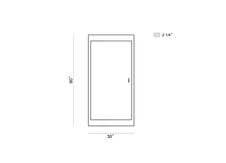 Mogano LED mirror dimension drawing