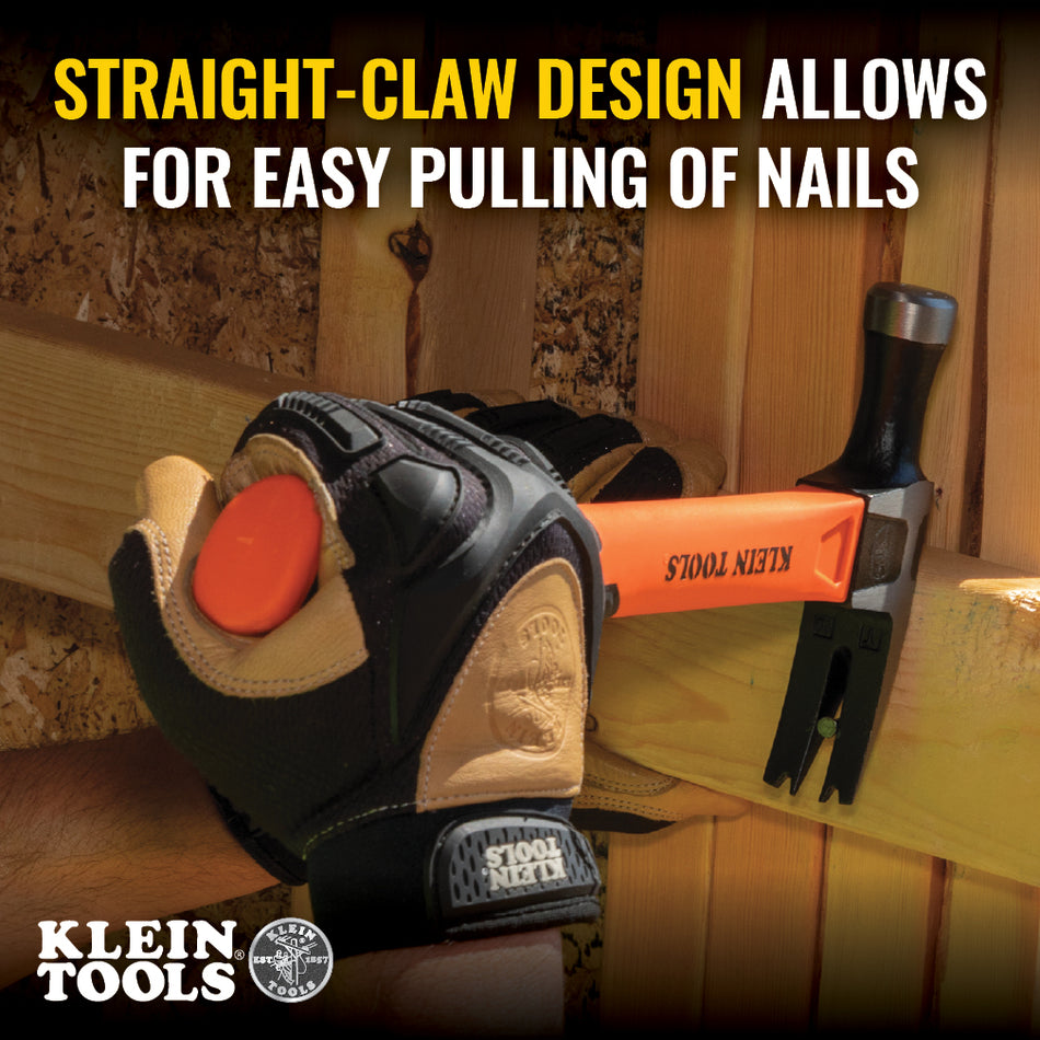 Klein Tools H80816 Straight-Claw Hammer, 16-Ounce, 13-Inch - additional view