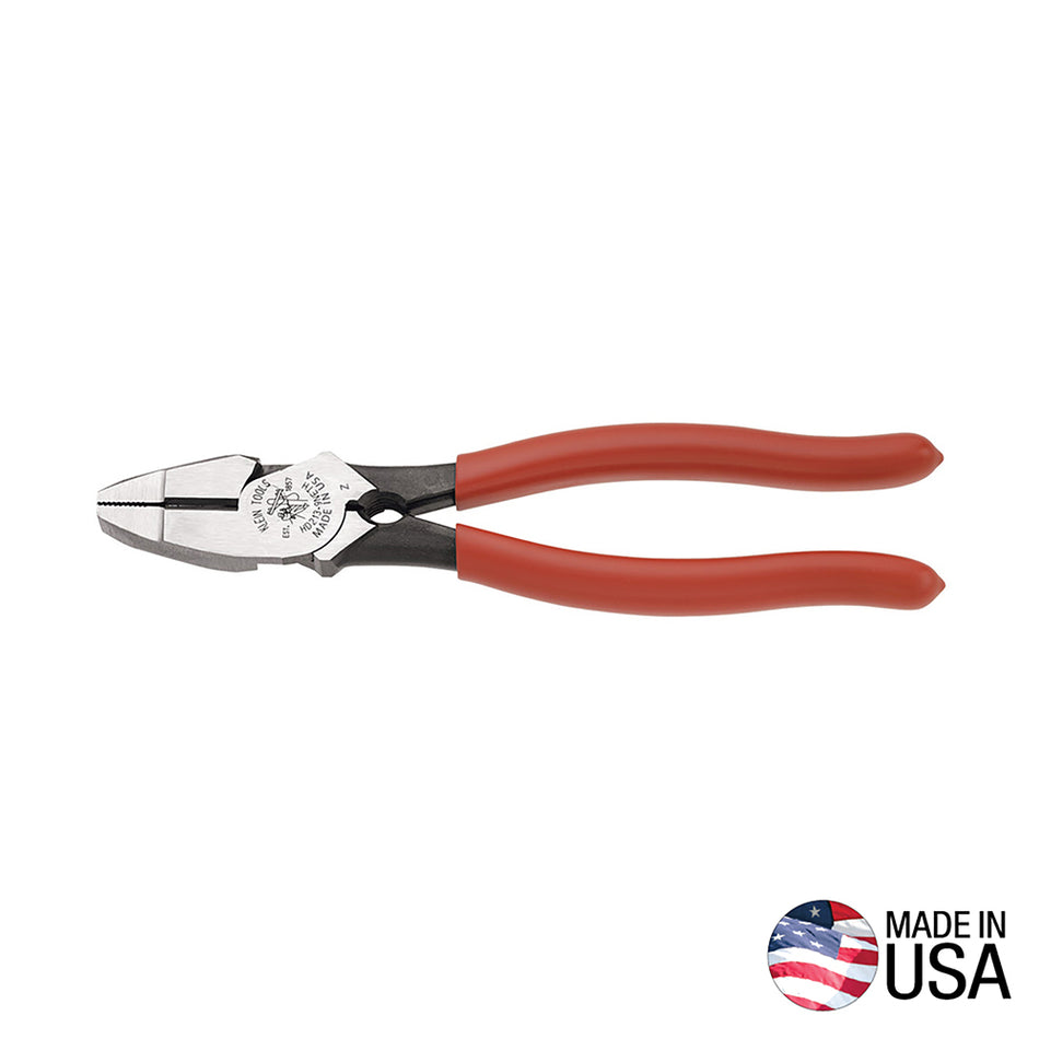Klein Tools HD213-9NETH Side-Cutting Pliers Bolt Thread Holding, 9-Inch - detail view