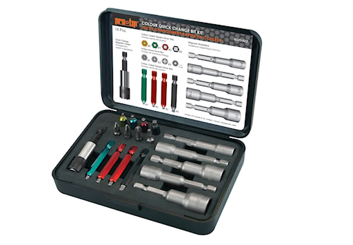 Pro Tip Quick Change Colour Coded Bit Kit, 18 Pieces - Maple Electric Supply 