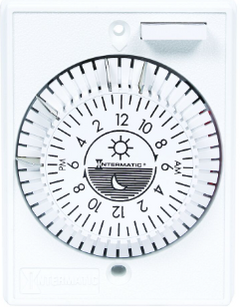 24-Hour Heavy-Duty Mechanical In-Wall Timer, 125VAC, 15 A, Removable Trippers, White - Maple Electric Supply 