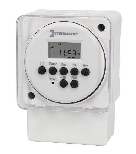 24-Hour or 7-Day 120-277 V Electronic Surface/DIN Rail Mount Module, 15 A, 20 Setpoint Programs, SPDT - Maple Electric Supply 