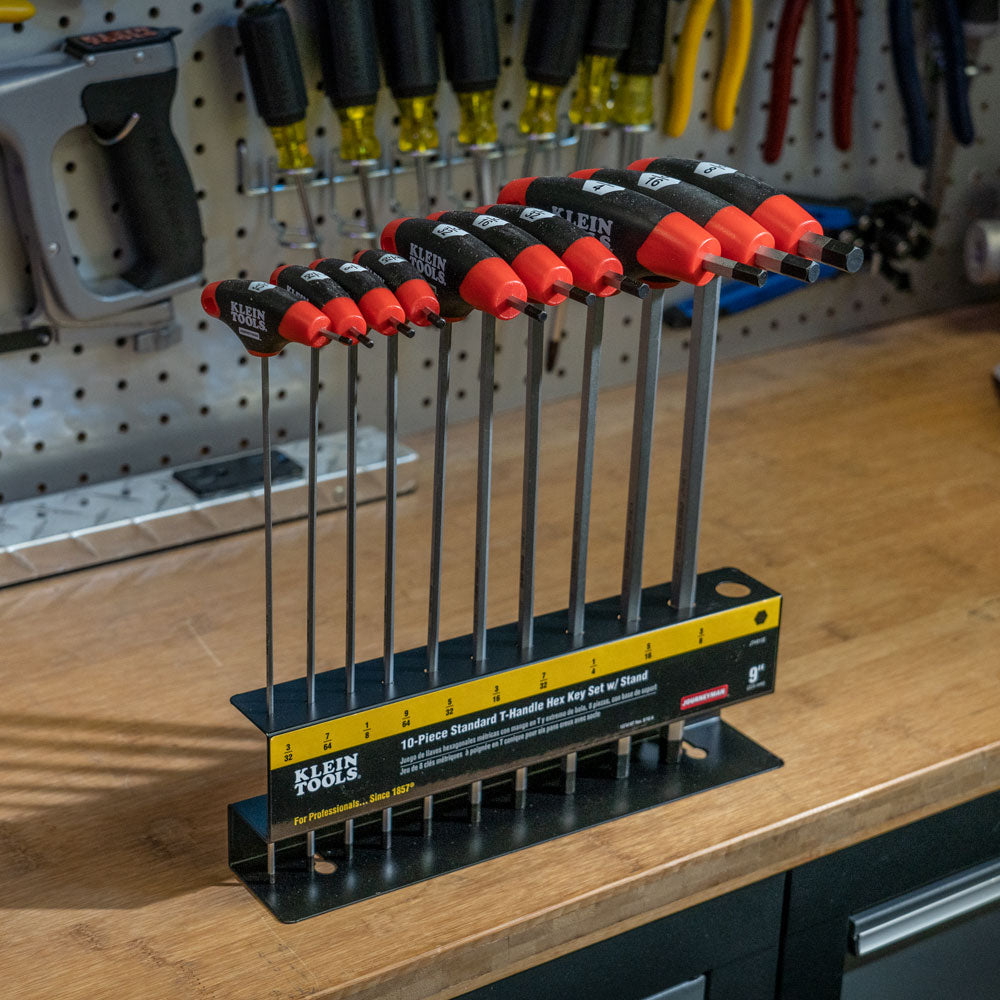 T-Handle Set with Stand, SAE, 9" Blade 10 Pc