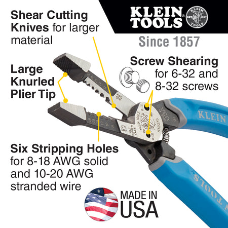 Klein-Kurve® Heavy-Duty Wire Stripper 8-20 AWG
