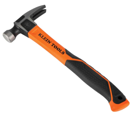 Straight-Claw Hammer, 16-Ounce, 13-Inch, Straight-Claw Hammers, Klein Tools - Maple Electric Supply 