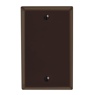 85014 Brown Wallplate - 1-Gang Blank Box Mount