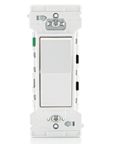 Decora Edge 15 Amp Single Pole Rocker Switch, White - Fast Installation, Self-Grounding, Enhanced Safety