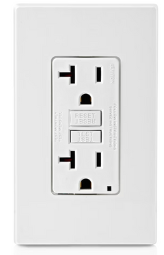 GFNT2-W 20 Amp 125 Volt Receptacle with Self-Test SmartlockPro Slim GFCI, Heavy Duty for Residential/Commercial Use, White