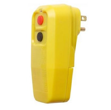 LIND EQUIPMENT 14880R GFCI Adapter Plug 15A, 120V, Manual Reset, User-Attachable