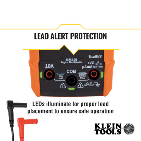 Klein Tools MM420 MM420 Digital Multimeter, Auto-Ranging, 600V - additional view