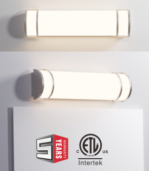 LED Vanity Light, Cylindrical, 3CCT, Brushed Nickel