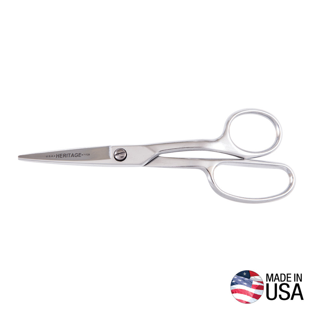 Carpet Napping Shear, Curved Handle, Blunt, 8-Inch