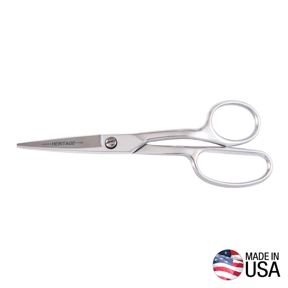 Carpet Napping Shear, Curved Handle, Blunt, 8-Inch