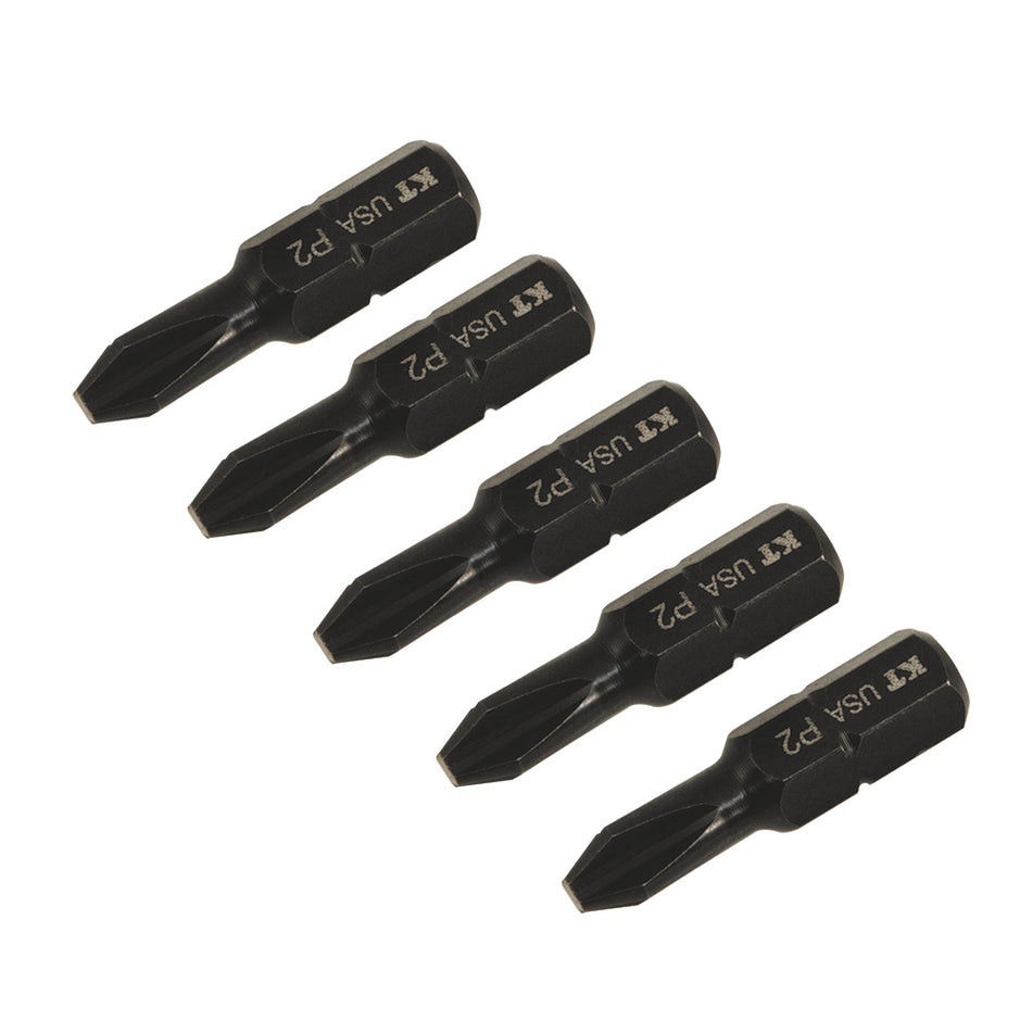 Klein Tools PH215 #2 Phillips Insert Power Driver, 1-Inch 5-Pack - alternate angle 1