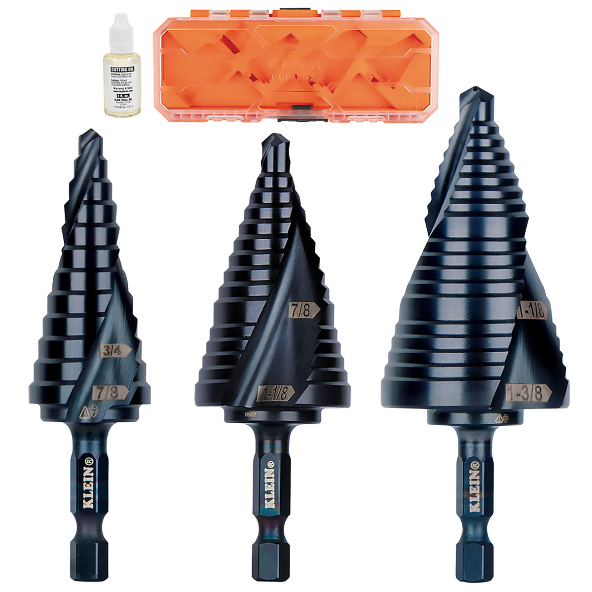 QRSTSPRO Premium Electrician's Quick Release Step Bit Set, 3 Piece