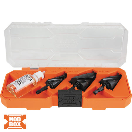 QRSTSPRO Premium Electrician's Quick Release Step Bit Set, 3 Piece