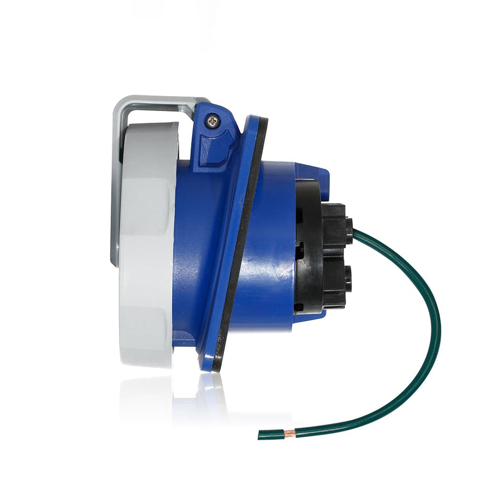 330R6WLEV LEV Series IEC Pin & Sleeve Receptacle 30/32 Amp, 250 Volt, 2P, 3W, LEV Series North American-Rated