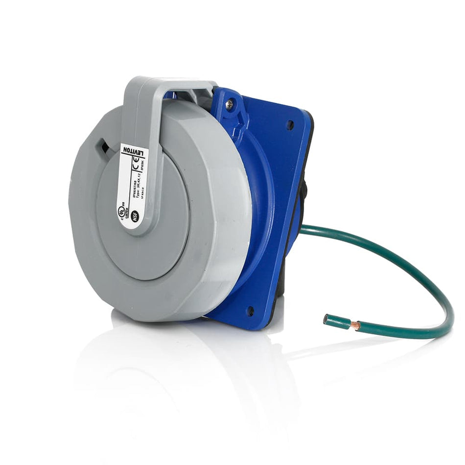 330R6WLEV LEV Series IEC Pin & Sleeve Receptacle 30/32 Amp, 250 Volt, 2P, 3W, LEV Series North American-Rated