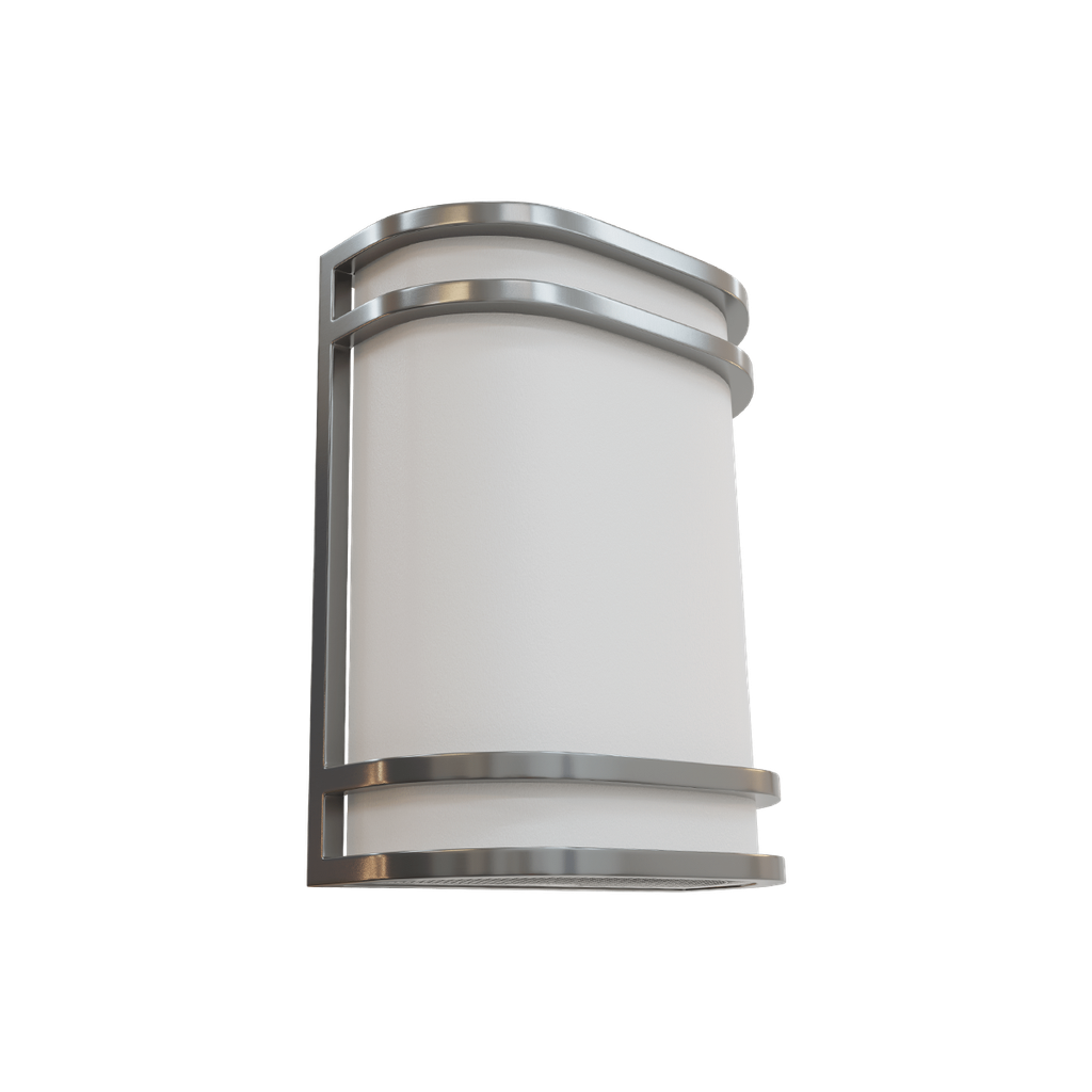 RENO-WSP-MCCT-MW-MS LED BRUSH NICKEL WALL SCONCE with Integrated Microwave Sensor